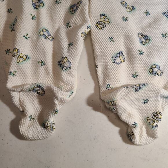 Vtg Mc Baby One Piece Animals Print Baby Girl One Piece Jumpsuit Footie 3-6 mo - Picture 14 of 15